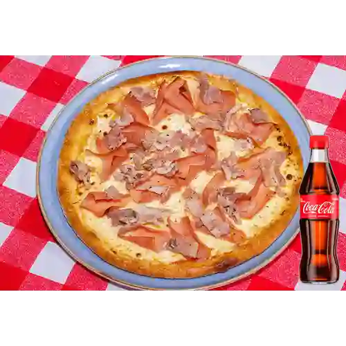 Combo Pizza Carnes + Coca Cola Original 300ML