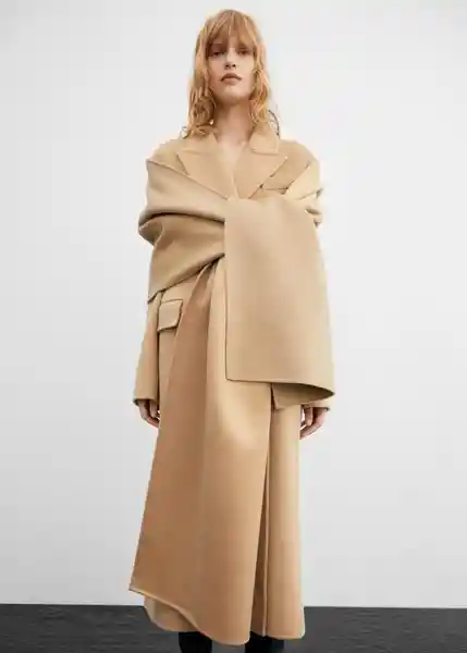 Abrigo Paraiso Beige Talla 18 Mujer Mango