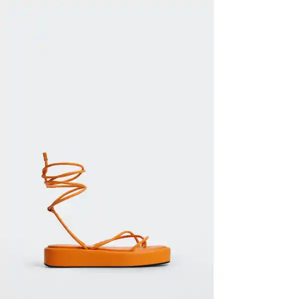 Sandalias Tube Naranja Talla 39 Mujer Mango