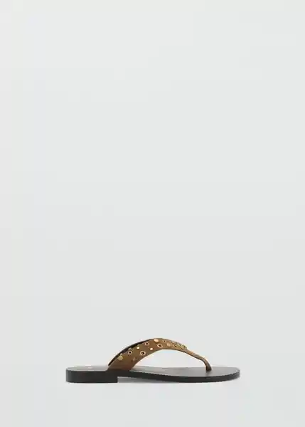 Sandalias Elena Khaki Talla 37 Mujer Mango