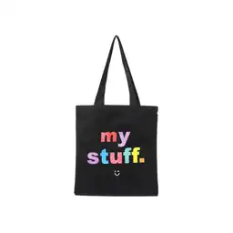 Bolso de Compras Arcoiris my Stuff Negro Miniso