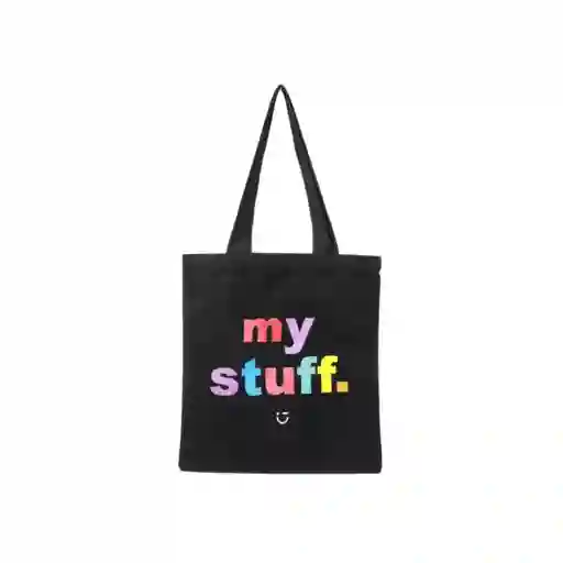 Bolso de Compras Arcoiris my Stuff Negro Miniso