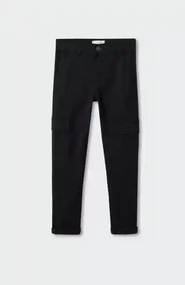 Pantalón Cargo Negro Talla 09 Niños Mango