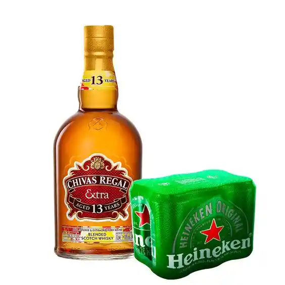 Whisky Chivas Extra 700 + Sixpack Heineken Lata 330 Ml