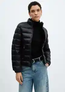 Abrigo Anorak Blandi Negro Talla 28 Mujer Mango