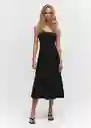 Vestido Lucas Negro Talla M Mujer Mango