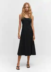 Vestido Lucas Negro Talla M Mujer Mango