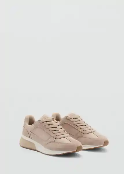 Zapatos Deportiva Rule Beige Talla 40 Hombre Mango