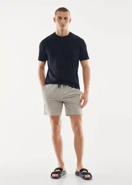 Short Bañador Stretch-I Beige Talla L Hombre Mango