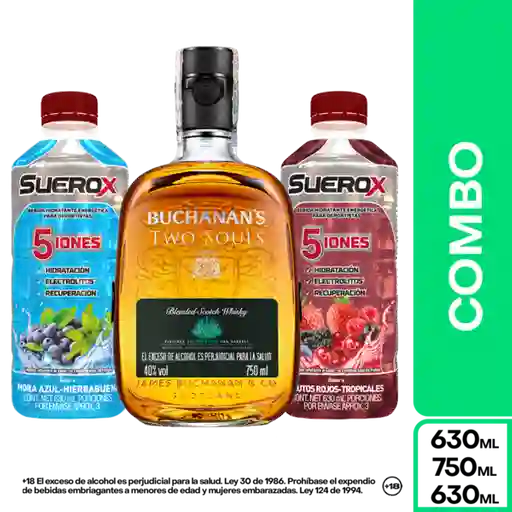 Combo Buchanans Two Souls 750 mL + Suerox Mora Azul+Frutos Rojos