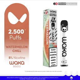 Waka Vaporizador Solo 2 Watermelon Chill 5% 2500 Puff