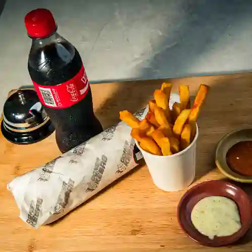 Kebab Toque Mexicano+ Papitas y Gaseosa