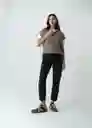 Blusa Manga Sisa Tejido Gris Aluminio Claro M/L 082G070 Naf Naf