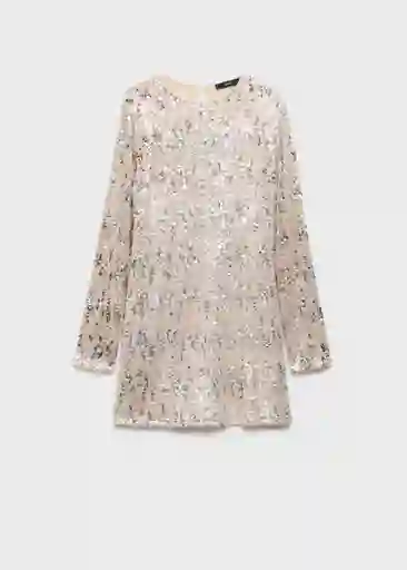 Vestido Xlenjuel Plata Talla S Mujer Mango