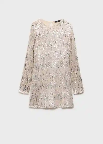 Vestido Xlenjuel Plata Talla S Mujer Mango