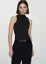 Top Acai Negro Talla XS Mujer Mango