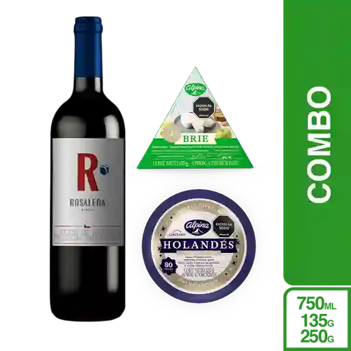 Combo Tabla de Quesos Alpina + Vino Rosaleda