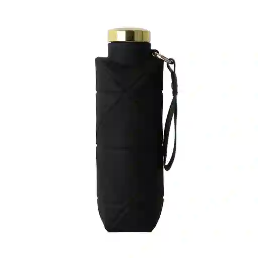 Botella Plástico Silicona Portátil de Silver Grey Negro Miniso