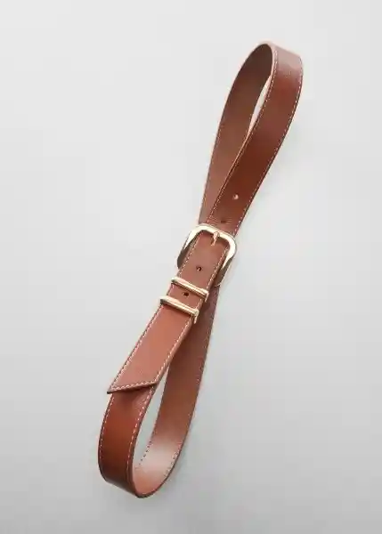 Cinturón Bella Marrón Talla M Mujer Mango