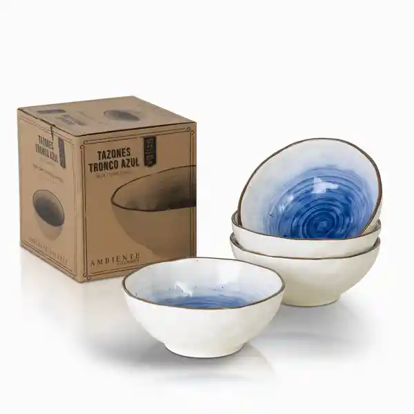 Ambiente Gourmet Bowl Tronco Azul 15.5 x 6.5 cm