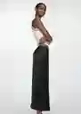 Falda Mia Negro Talla XL Mujer Mango