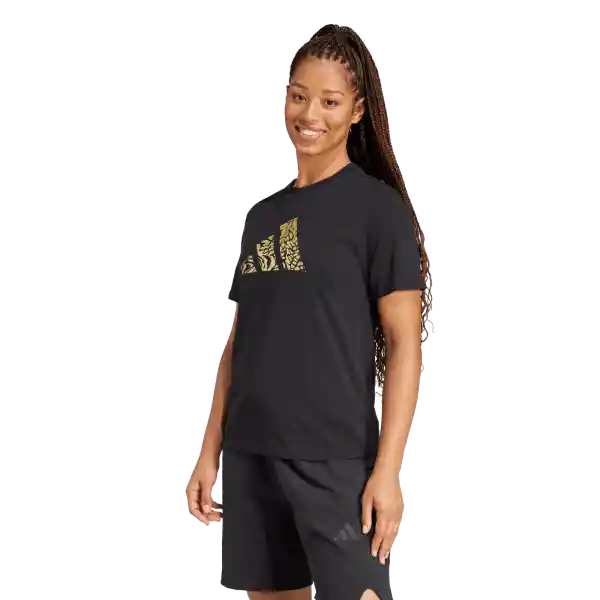 Adidas Camiseta T Met Manga Corta Lifestyle Mujer Negro Talla S