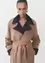 Abrigo Trench Oxid Cobre Talla S Mujer Mango