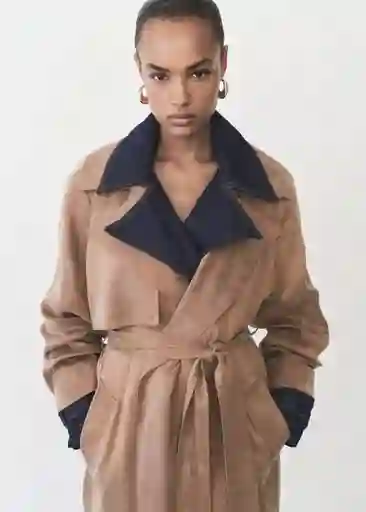 Abrigo Trench Oxid Cobre Talla S Mujer Mango