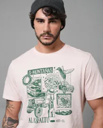 Camiseta Hombre Rosa L 103G023_ROS141506 Rifle