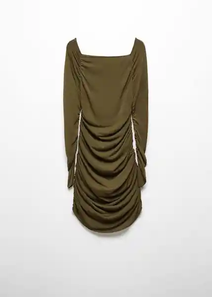 Vestido Glow Khaki Talla S Mujer Mango