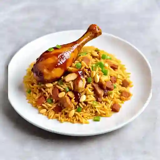 Arroz pollo ahumado