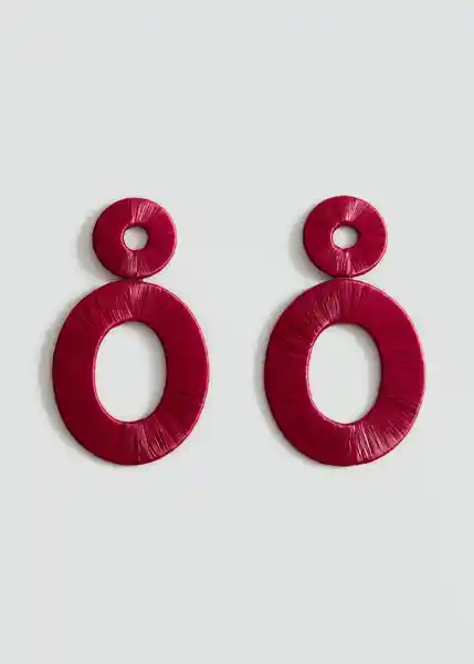 Pendientes Malena Rojo Talla 99 Mujer Mango