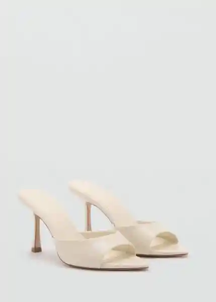 Sandalias Pepyw Blanco Talla 39 Mujer Mango