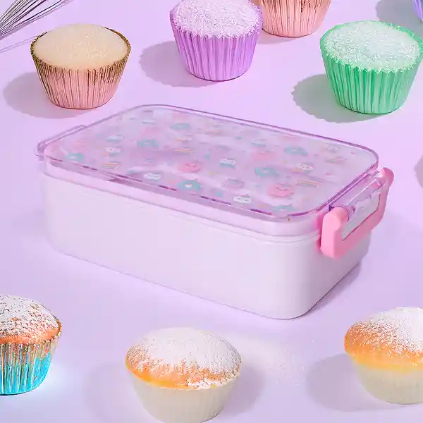 Contenedor Para Alimentos de Serie Mis Pastelitos Morado Miniso