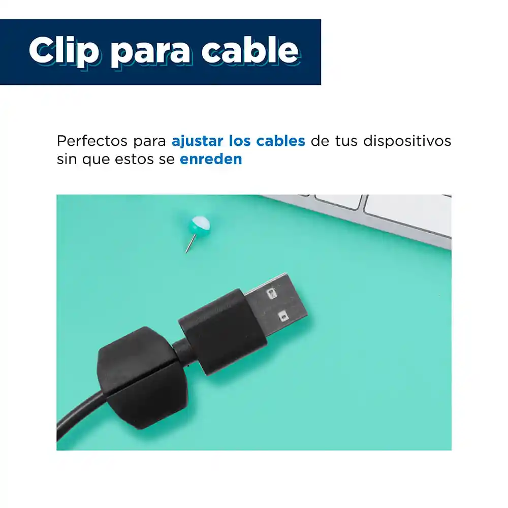 Miniso Organizador de Cables Negro 