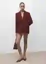 Blazer Americana Dani Pimentón Talla S Mujer Mango