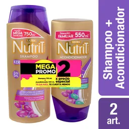 Ultra Nutrit  Shampoo Reparación Keratina + Acondicionador 