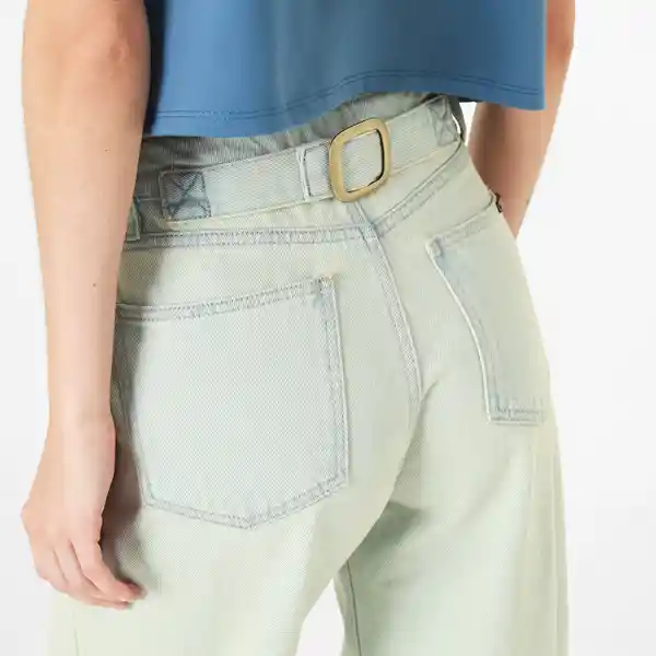 Jean Tiro Alto Bota Recta Azul Talla 10 - 717199