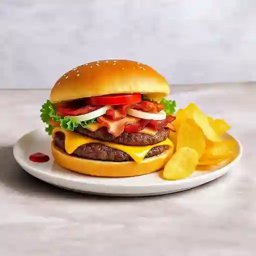 Hamburguesa de la casa