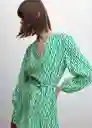 Vestido Saba-L Verde Talla M Mujer Mango