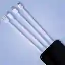 Bateria de Respaldo 10000mah Con 4 Cables Blanco Serie Miniso