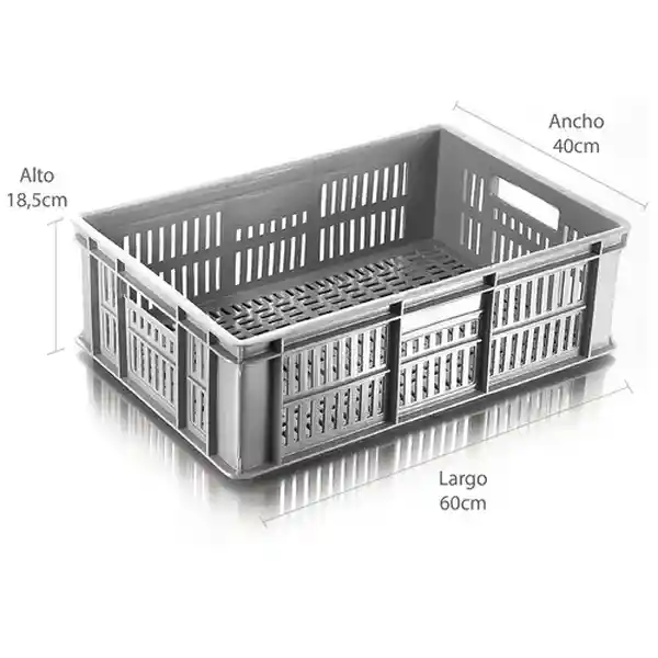 Estra Caja tr Fondo Lineal Pared Gris 60 x 40 x 18.5 F00870