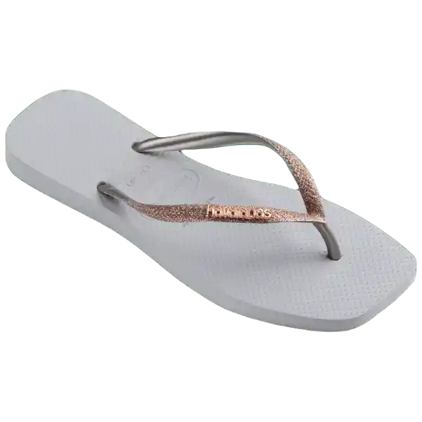 Sandalias Slim Square Glitter Gris Hielo T. 40 4148102 Havaianas