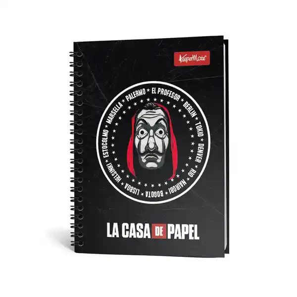 Keepermate Cuaderno Cuadriculado Argollado Tapa Dura 80 Hojas