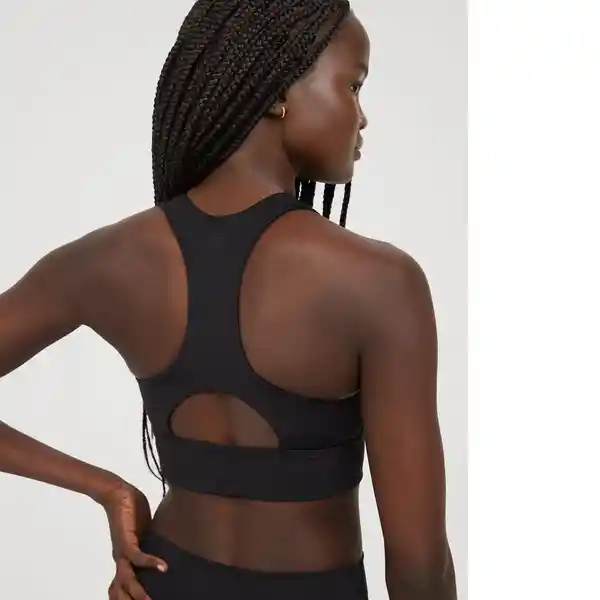 Top Aerie Negro Talla: LARGE American Eagle