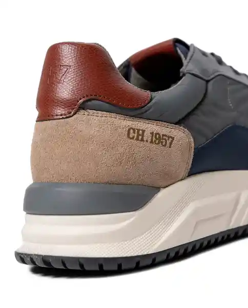 Tenis Runner Mix Gris Acero Medio Talla 41 Chevignon