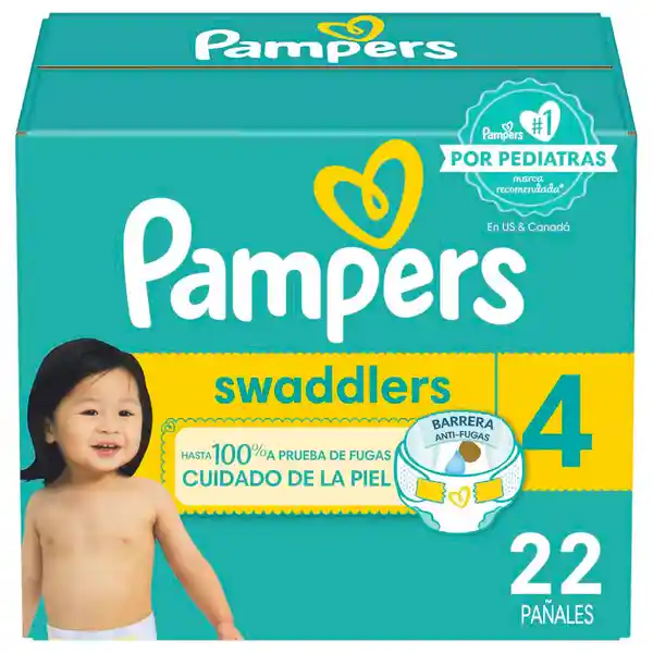 Pañal Desechables Pampers Swaddlers Etapa 4 22 Und​