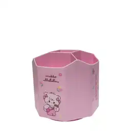 Portalapices Giratorio 5 Compartimentos Mikko Mousse Rosa Miniso