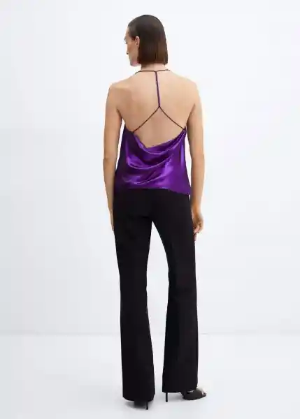 Top Nina Morado Talla M Mujer Mango