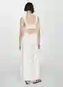 Vestido Cake Offwhite Talla S Mujer Mango